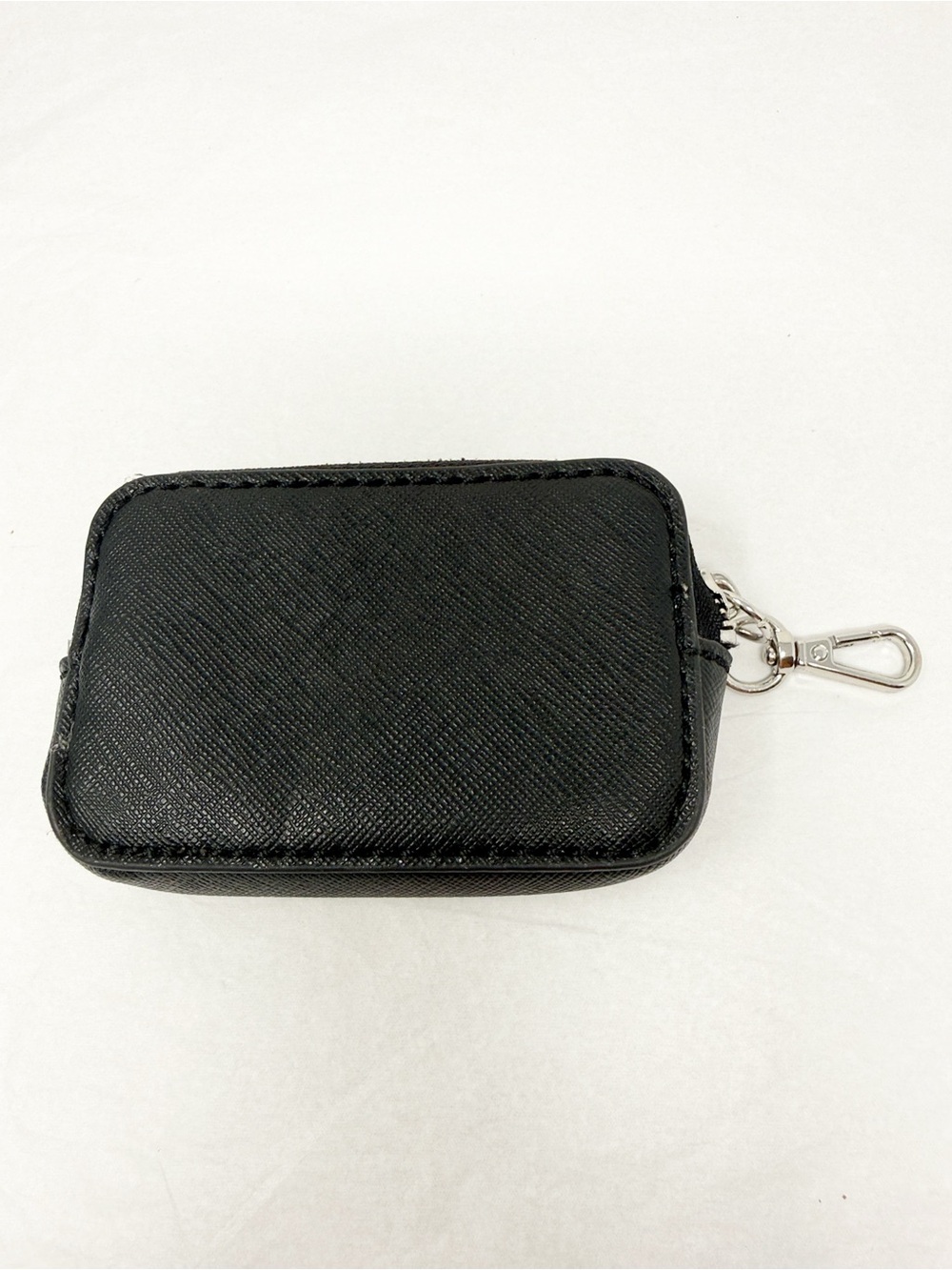 Guess Los Angeles Black Zip Coin Purse Keychain Wallet Mini Pouch Purse charm - Picture 2 of 6